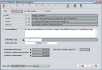 Schermata del software