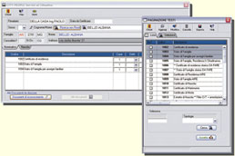 Schermata del software